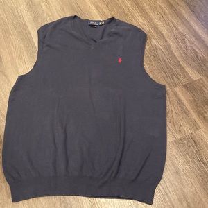 2XLT men’s polo 100% pima cotton sweater vest navy